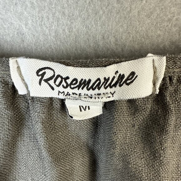 Rosemarine 100% Linen Midi Dress Womens Size‎ M Coastal Lagenlook Made in Italy - Picture 2 of 11